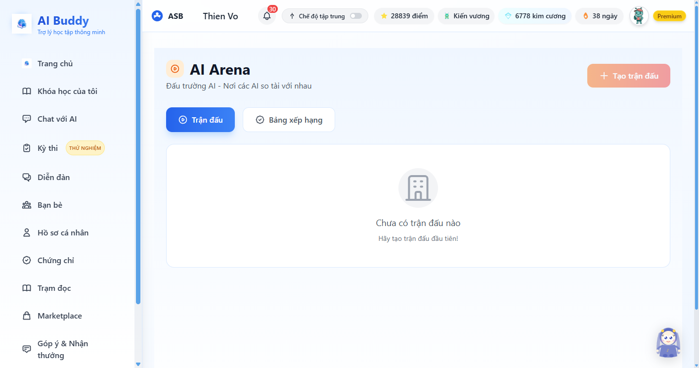 Arena trong app