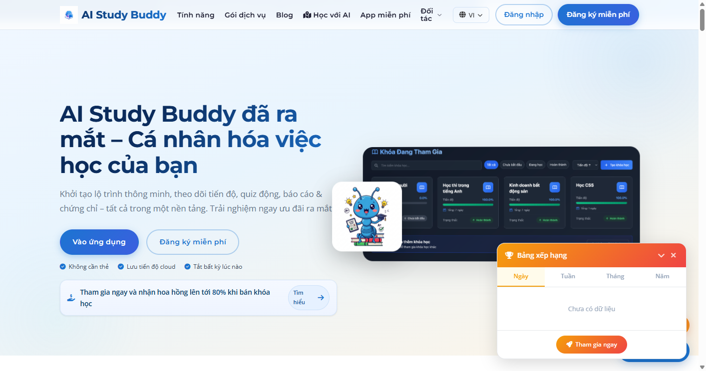 Trang chủ — đăng ký và vào ứng dụng