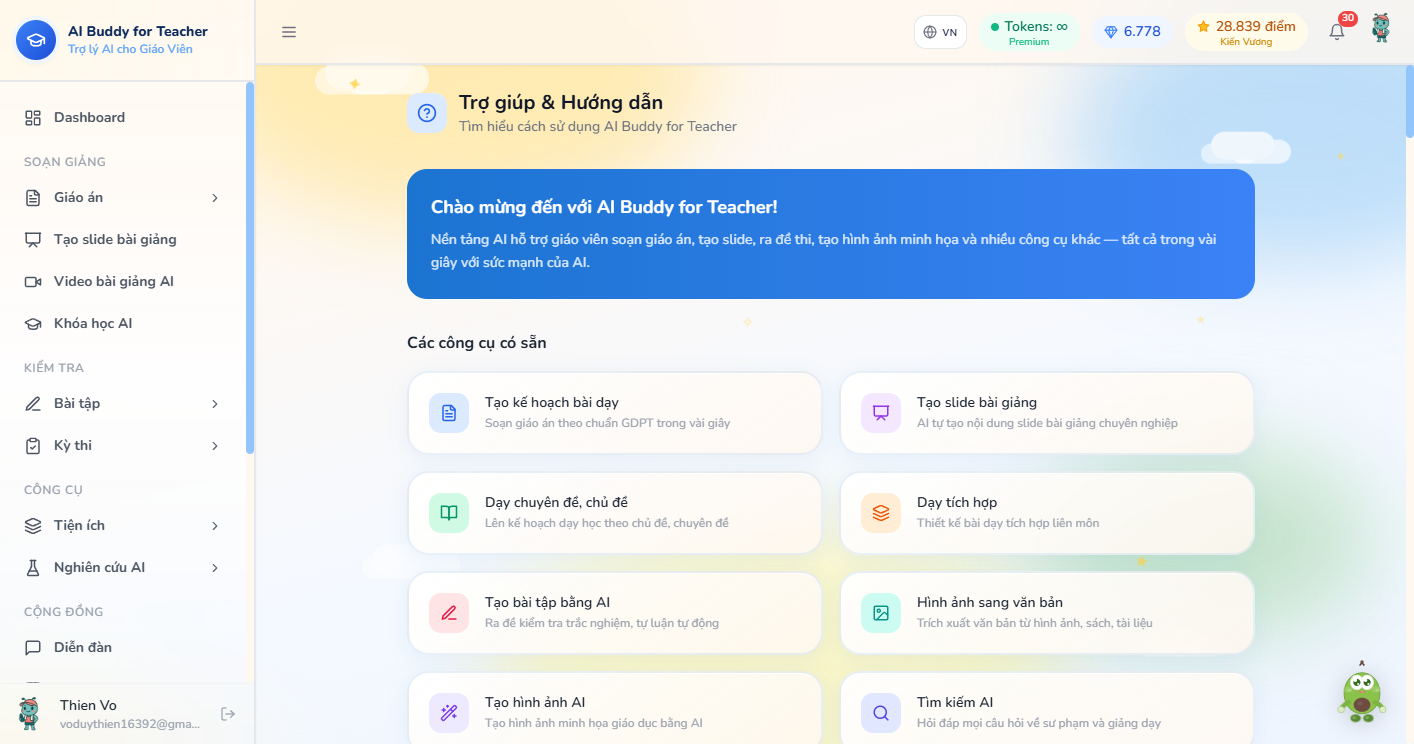 Trợ giúp Teacher Portal